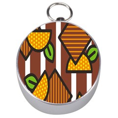 Chocolate Lime Brown Circle Line Plaid Polka Dot Orange Green White Silver Compasses by Mariart