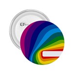 Circle Rainbow Color Hole Rasta Waves 2.25  Buttons Front