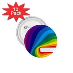 Circle Rainbow Color Hole Rasta Waves 1 75  Buttons (10 Pack) by Mariart