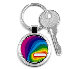 Circle Rainbow Color Hole Rasta Waves Key Chains (round)  by Mariart