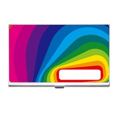 Circle Rainbow Color Hole Rasta Waves Business Card Holders by Mariart