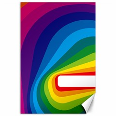 Circle Rainbow Color Hole Rasta Waves Canvas 24  X 36  by Mariart