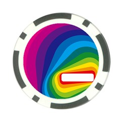 Circle Rainbow Color Hole Rasta Waves Poker Chip Card Guard by Mariart