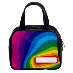 Circle Rainbow Color Hole Rasta Waves Classic Handbags (2 Sides) by Mariart