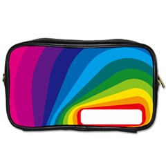 Circle Rainbow Color Hole Rasta Waves Toiletries Bags by Mariart