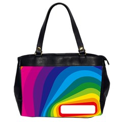 Circle Rainbow Color Hole Rasta Waves Office Handbags (2 Sides)  by Mariart