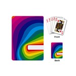 Circle Rainbow Color Hole Rasta Waves Playing Cards (Mini)  Back