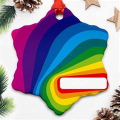 Circle Rainbow Color Hole Rasta Waves Snowflake Ornament (two Sides) by Mariart