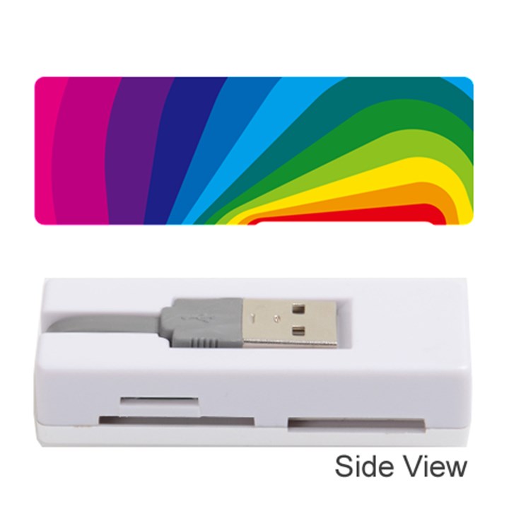 Circle Rainbow Color Hole Rasta Waves Memory Card Reader (Stick) 