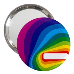 Circle Rainbow Color Hole Rasta Waves 3  Handbag Mirrors by Mariart