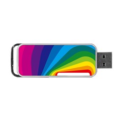 Circle Rainbow Color Hole Rasta Waves Portable Usb Flash (two Sides) by Mariart