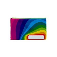 Circle Rainbow Color Hole Rasta Waves Cosmetic Bag (xs) by Mariart