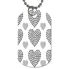 Black Paw Hearts Love Animals Dog Tag (two Sides) by Mariart