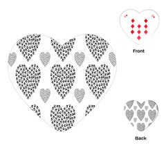 Black Paw Hearts Love Animals Playing Cards (heart)  by Mariart