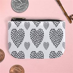 Black Paw Hearts Love Animals Mini Coin Purses by Mariart