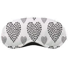 Black Paw Hearts Love Animals Sleeping Masks by Mariart