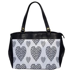 Black Paw Hearts Love Animals Office Handbags by Mariart