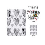 Black Paw Hearts Love Animals Playing Cards 54 (Mini)  Front - Spade2