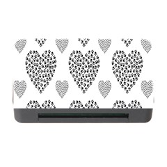 Black Paw Hearts Love Animals Memory Card Reader With Cf by Mariart