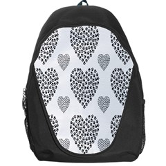 Black Paw Hearts Love Animals Backpack Bag by Mariart