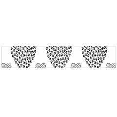 Black Paw Hearts Love Animals Flano Scarf (large) by Mariart