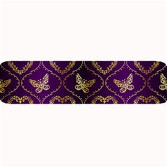 Flower Butterfly Gold Purple Heart Love Large Bar Mats by Mariart