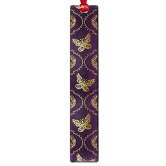 Flower Butterfly Gold Purple Heart Love Large Book Marks by Mariart