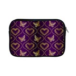 Flower Butterfly Gold Purple Heart Love Apple iPad Mini Zipper Cases Front