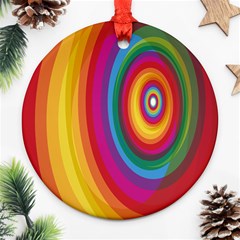 Circle Rainbow Color Hole Rasta Ornament (round) by Mariart