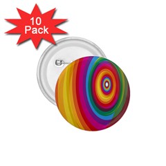 Circle Rainbow Color Hole Rasta 1 75  Buttons (10 Pack) by Mariart