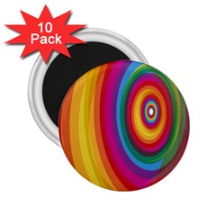 Circle Rainbow Color Hole Rasta 2 25  Magnets (10 Pack)  by Mariart