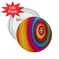 Circle Rainbow Color Hole Rasta 2 25  Buttons (100 Pack)  by Mariart