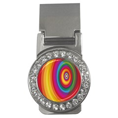 Circle Rainbow Color Hole Rasta Money Clips (cz)  by Mariart