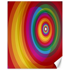 Circle Rainbow Color Hole Rasta Canvas 11  X 14   by Mariart