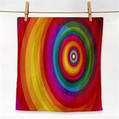 Circle Rainbow Color Hole Rasta Face Towel by Mariart