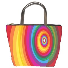 Circle Rainbow Color Hole Rasta Bucket Bags by Mariart