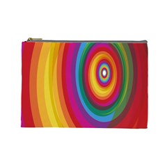 Circle Rainbow Color Hole Rasta Cosmetic Bag (large) 