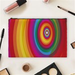 Circle Rainbow Color Hole Rasta Cosmetic Bag (Large)  Front