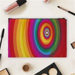 Circle Rainbow Color Hole Rasta Cosmetic Bag (Large)  Back