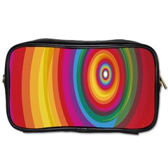 Circle Rainbow Color Hole Rasta Toiletries Bags by Mariart