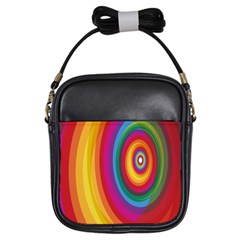 Circle Rainbow Color Hole Rasta Girls Sling Bags by Mariart