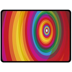 Circle Rainbow Color Hole Rasta Fleece Blanket (large)  by Mariart