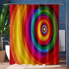 Circle Rainbow Color Hole Rasta Shower Curtain 60  X 72  (medium)  by Mariart