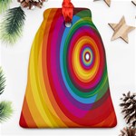 Circle Rainbow Color Hole Rasta Bell Ornament (Two Sides) Front