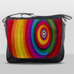 Circle Rainbow Color Hole Rasta Messenger Bags