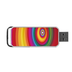 Circle Rainbow Color Hole Rasta Portable Usb Flash (one Side) by Mariart