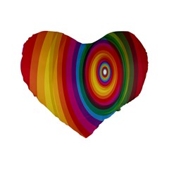 Circle Rainbow Color Hole Rasta Standard 16  Premium Heart Shape Cushions by Mariart