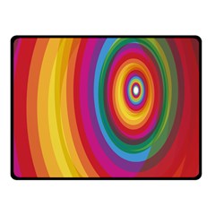 Circle Rainbow Color Hole Rasta Double Sided Fleece Blanket (small)  by Mariart