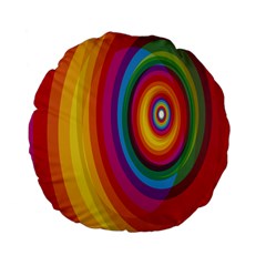 Circle Rainbow Color Hole Rasta Standard 15  Premium Flano Round Cushions by Mariart