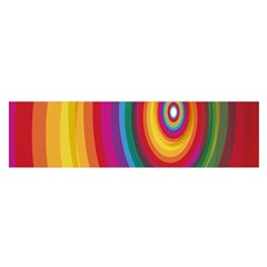 Circle Rainbow Color Hole Rasta Satin Scarf (oblong) by Mariart